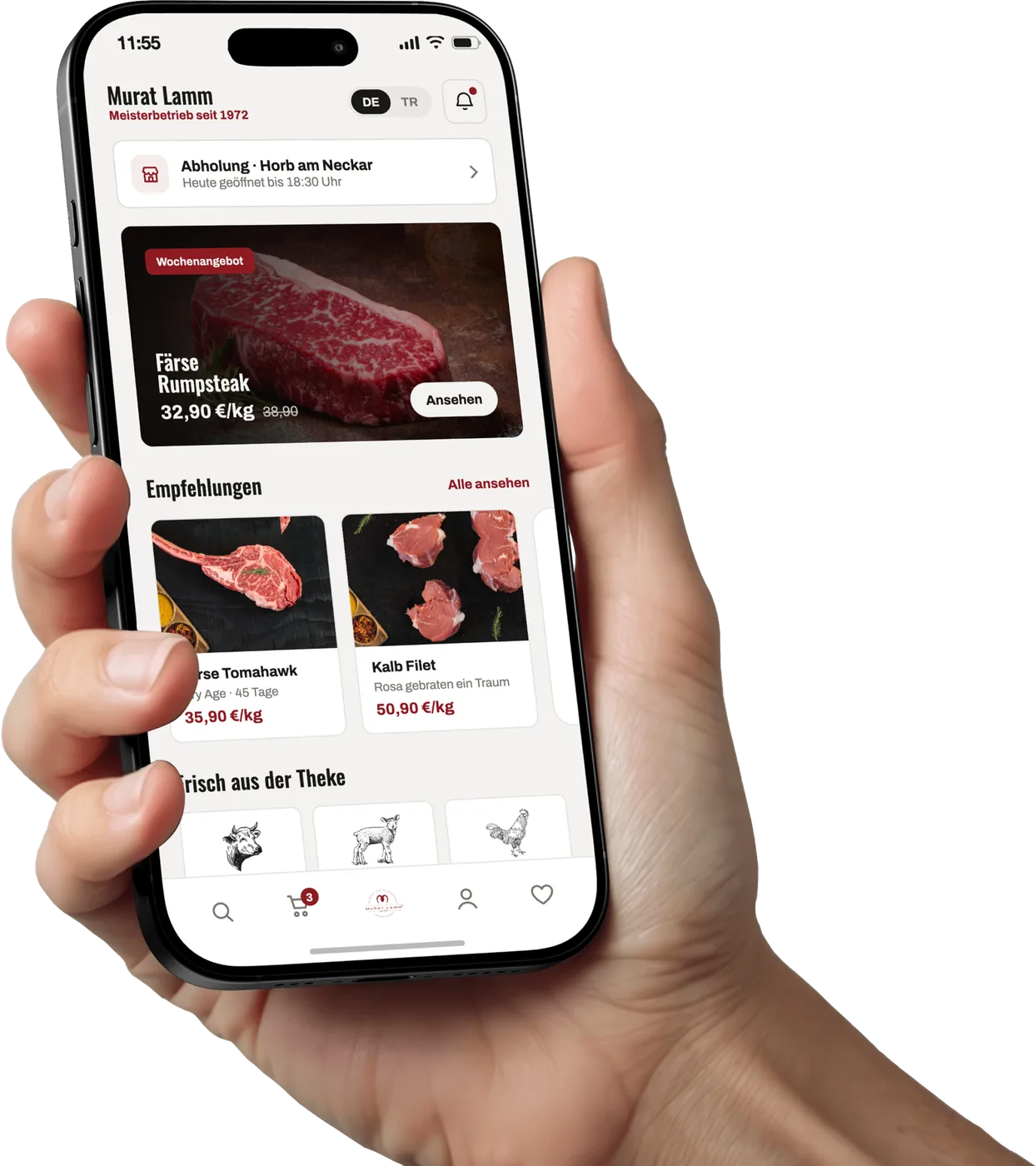 Murat Lamm – Bestell-App – Web-Dashboard